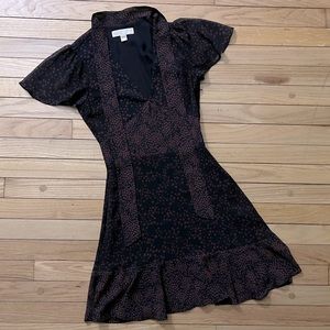Michael Kors Tie Neck Star Print Dress